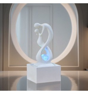  détail sur la texture lisse et contemporaine du matériau blanc