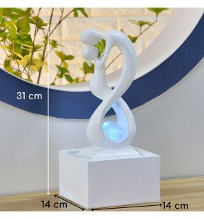  vue latérale montrant la lumière led et le flux d'eau