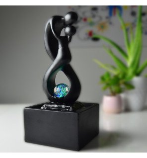  mise en scène de la fontaine zen'light dans un espace de méditation