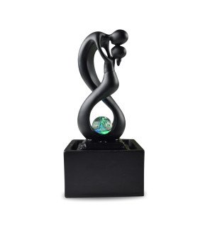  fontaine d'intérieur moderne amor noir créant une ambiance de bien-être et de détente