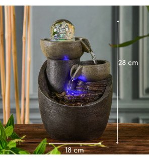  fontaine décorative malla nature installée sur un bureau pour une touche de sérénité
