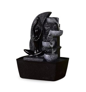  fontaine zen'light yama intégrée dans une décoration minimaliste et apaisante