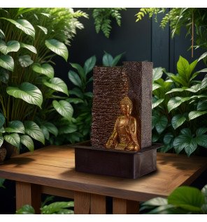  fontaine d'intérieur avec éclairage led diffusant une atmosphère relaxante