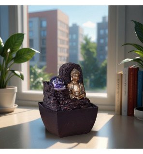  main versant de l'eau dans la fontaine pour illustrer la facilité d'installation