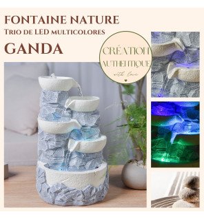  détail du flux d'eau en cascade créant une atmosphère apaisante dans un salon