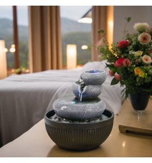  fontaine décorative en résine imitation pierre pour une touche zen dans la maison