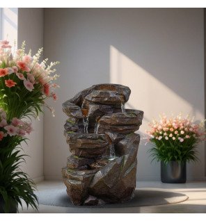  détail du design élégant de la fontaine niagara mettant en valeur ses courbes modernes