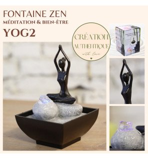  détail du flux d’eau apaisant coulant sur les paliers de la fontaine