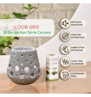  vue rapprochée sur l’ouverture supérieure du brûle-parfum pour déposer les huiles essentielles