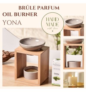  brûle-parfum design avec coupelle amovible pour huiles essentielles