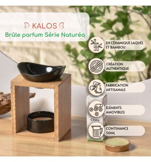  brûle-parfum kalos utilisé dans une salle de bain pour une atmosphère relaxante