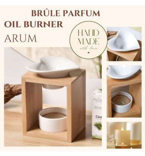  ambiance zen avec le brûle-parfum arum diffusant une douce lumière