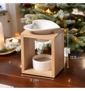  lumière tamisée mettant en valeur le design élégant du brûle-parfum arum