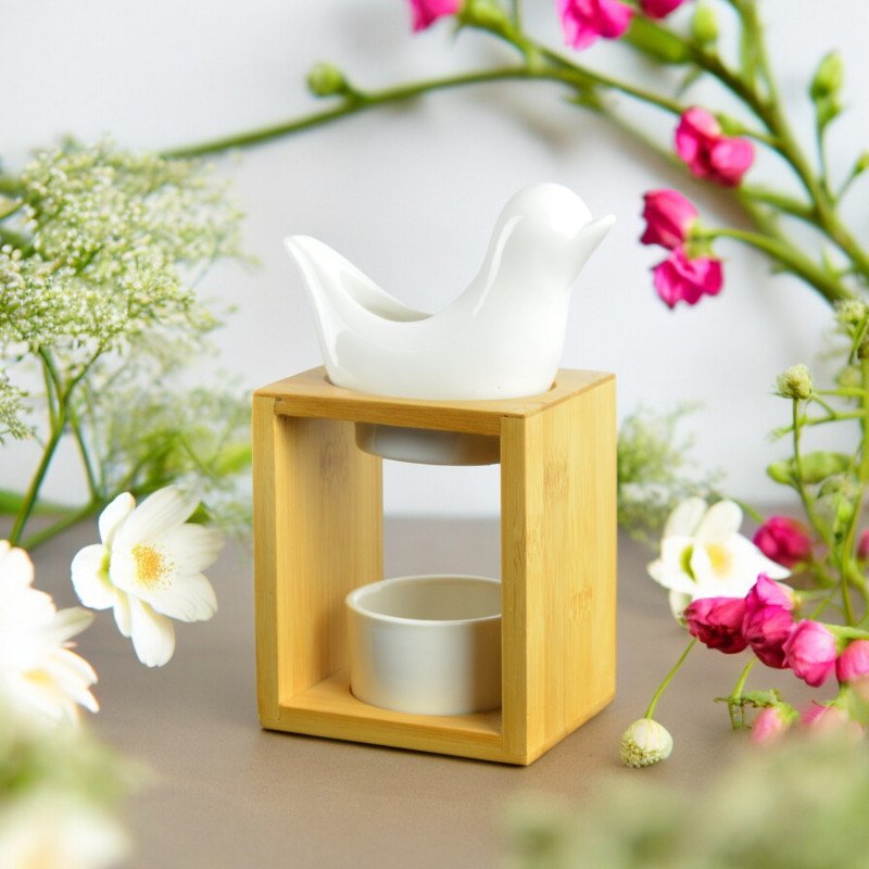 Birdy blanc - Brûle-Parfum Naturéa Birdy blanc - Brûle-Parfum Naturéa