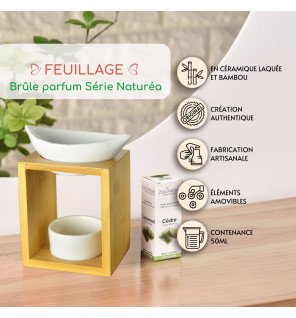  brûle-parfum posé près d’un livre et d’une tasse pour une atmosphère cocooning