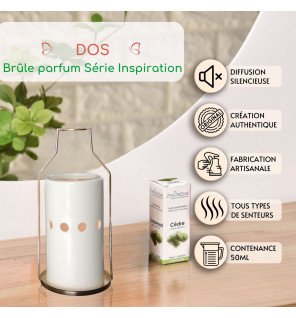  brûle-parfum inspiration dos utilisé lors d’une séance de méditation