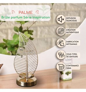  brûle-parfum inspiration utilisé avec une huile essentielle pour créer une atmosphère relaxante