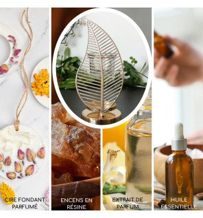  brûle-parfum palme en situation dans une salle de bain pour une touche de bien-être