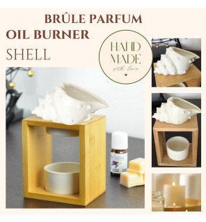  détail du support en bambou naturel associé à la coupelle en céramique élégante