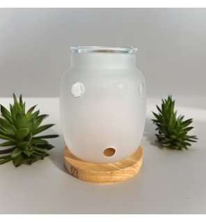  brûle-parfum inspiration utilisé avec une bougie chauffe-plat pour diffuser des huiles essentielles