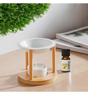  détail du dessus du brûle-parfum simplicity montrant l’espace pour les huiles essentielles