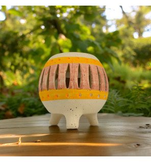  brûle-parfum ballo creativity décoré avec des motifs personnalisés au feutre