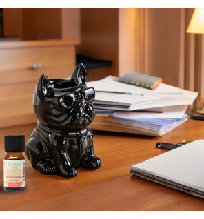  détail du brûle-parfum montrant la texture mate et la finition soignée de la céramique