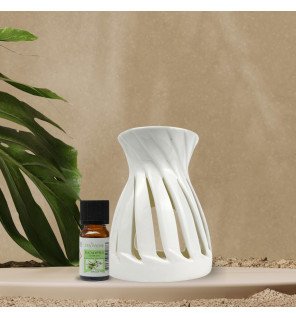  focus sur la texture lisse et brillante de la céramique blanche