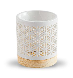  brûle-parfum céramique flower utilisé pour parfumer une chambre avec élégance