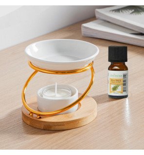  focus sur la base solide et stable du brûle-parfum