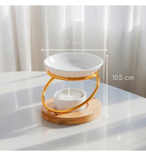  détail du design épuré et minimaliste du brûle-parfum simplicity