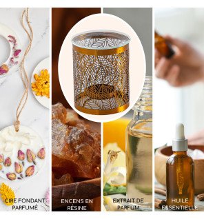  vue latérale du brûle-parfum montrant son design élégant et contemporain