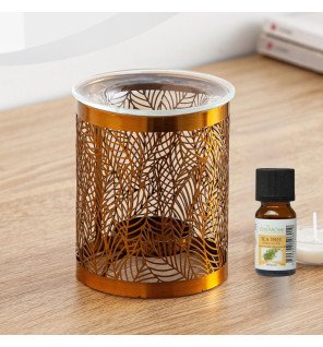  mise en scène du brûle-parfum avec des accessoires d’aromathérapie