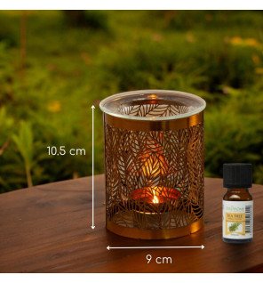  brûle-parfum leaves associé à des bougies pour renforcer l’ambiance zen