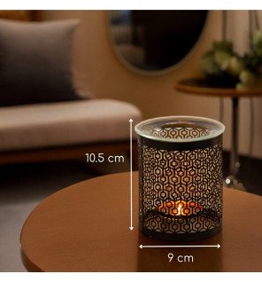  brûle-parfum métally en situation dans une salle de bain pour une atmosphère apaisante