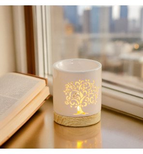  atmosphère apaisante créée par la lumière douce filtrant à travers les motifs ajourés