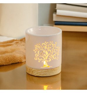  brûle-parfum utilisé lors d’une séance de méditation avec coussins et tapis au sol