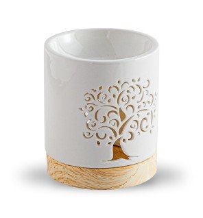 brûle-parfum céramy life tree dans un intérieur moderne avec lumière naturelle et décoration épurée