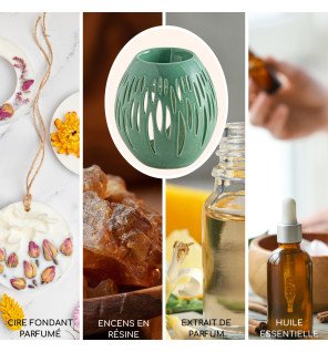  vue latérale du brûleur mettant en valeur sa forme ovale élégante et sa couleur olive