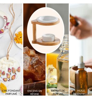  brûle-parfum simplicity utilisé lors d’une séance de méditation pour créer une atmosphère relaxante