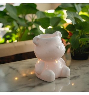  brûle-parfum céramy teddy utilisé dans un salon cosy