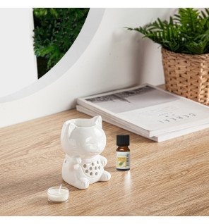  mise en situation du brûle-parfum tommy diffusant un parfum apaisant dans une chambre