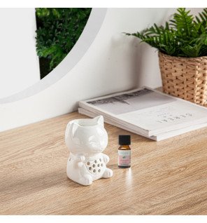  brûle-parfum en céramique utilisé pour diffuser des huiles essentielles dans un espace bien-être