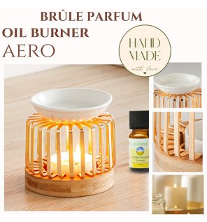  ambiance zen avec le brûle-parfum diffusant une légère vapeur parfumée