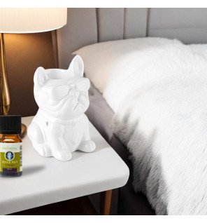  vue rapprochée du réservoir du brûle-parfum prêt à accueillir quelques gouttes d’huile