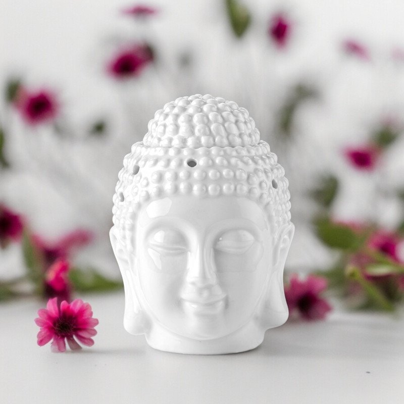 Dhyana Blanc - Brûle-Parfum Céramy Bouddha Dhyana Blanc - Brûle-Parfum Céramy Bouddha