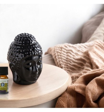 Dhyana Noir - Brûle-Parfum Céramy Bouddha