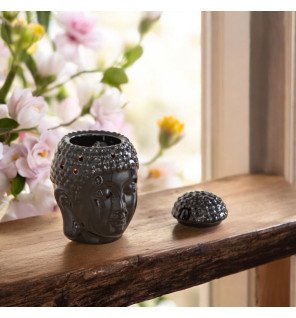  objet décoratif zen en céramique noire avec bouddha pour créer une ambiance paisible