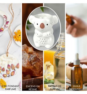  brûle-parfum koala utilisé lors d’une séance de relaxation