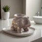 Tandor Gris - Brûle-Parfum Céramy éléphant Tandor Gris - Brûle-Parfum Céramy éléphant